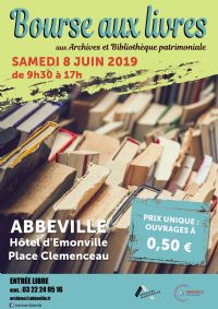 Abbeville - Bourse aux livres. Le samedi 8 juin 2019 à Abbeville. Somme.  09H30